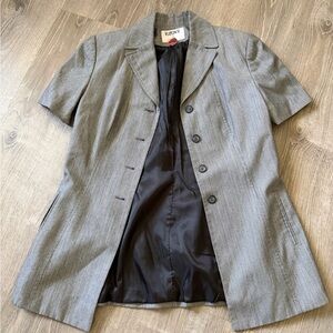 Vintage Kasper Gray Short-Sleeve Blazer